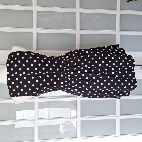 NEW LC Lauren Conrad Polka Dot Fit and Flare Dress - Picture 5 of 16